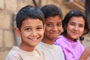 children in schoolyard