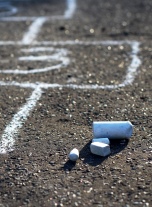 chalk drawing on pavement