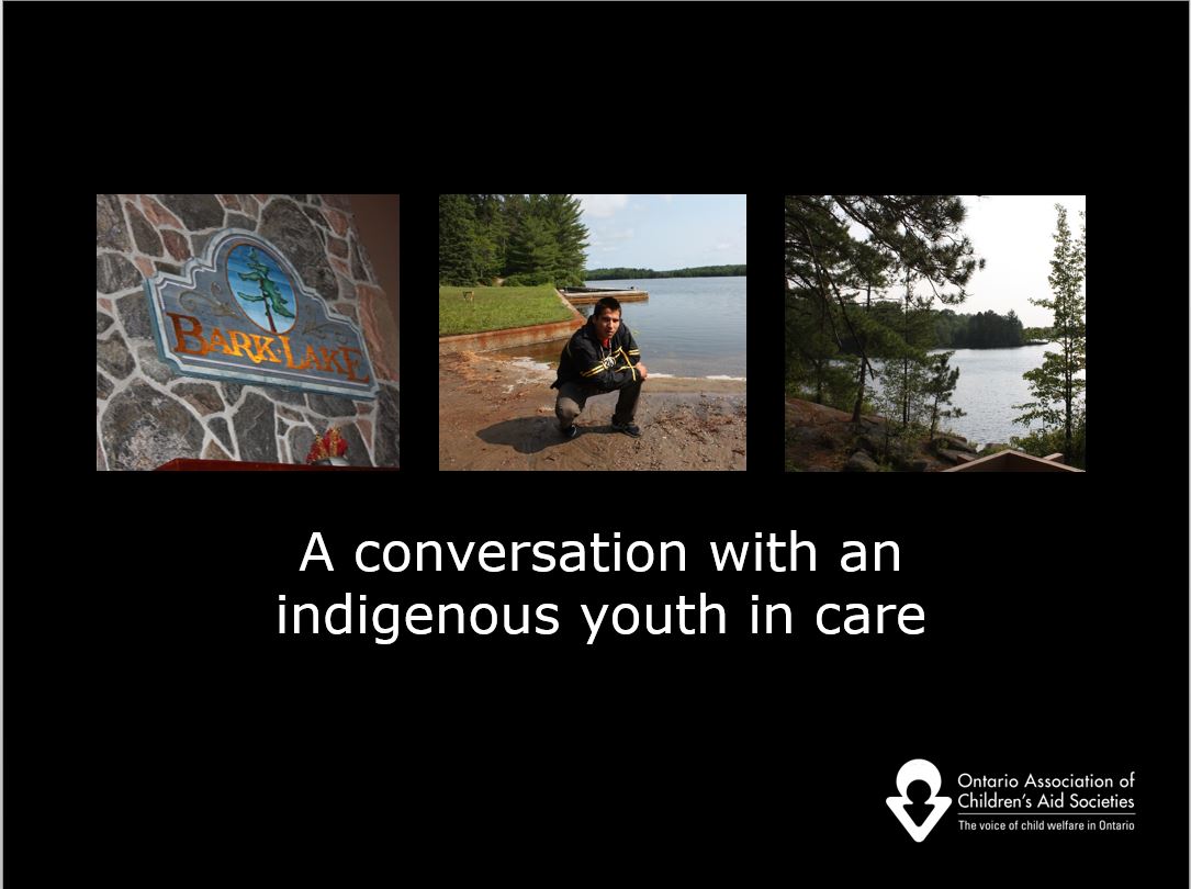Blake, an Indigenous youth in care, speaks about his most memorable moments at the Bark Lake youth conference