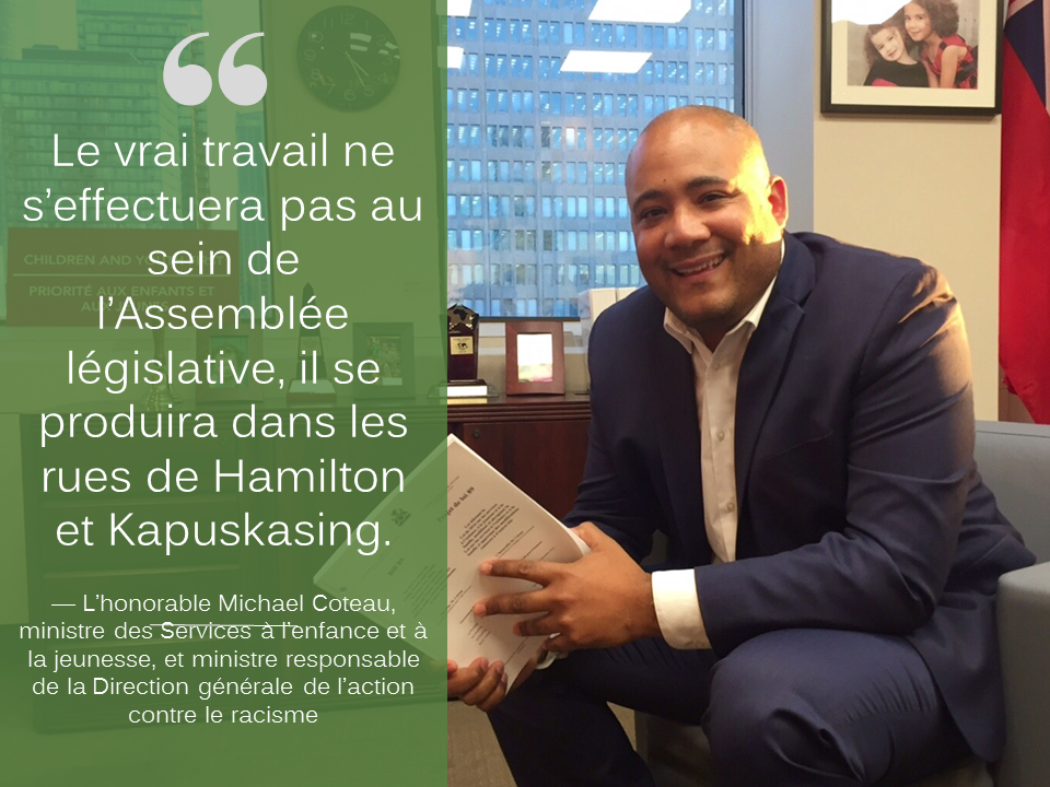 L’honorable Michael Coteau explique à l’AOSAE comment la nouvelle Loi de 2016 sur le soutien à l’enfance, à la jeunesse et à la famille changera la donne pour le bien-être de l’enfance