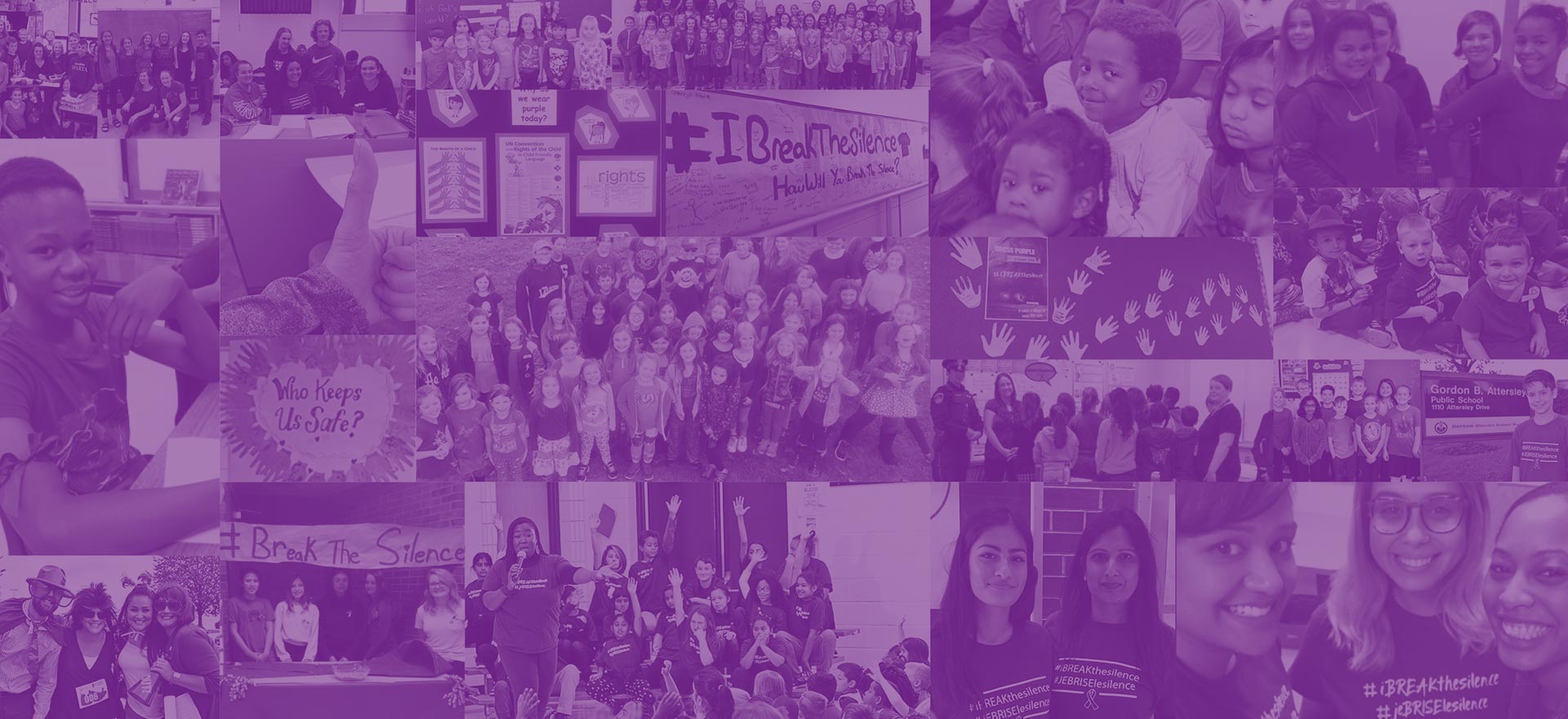Dress Purple Day 2019 photo collage