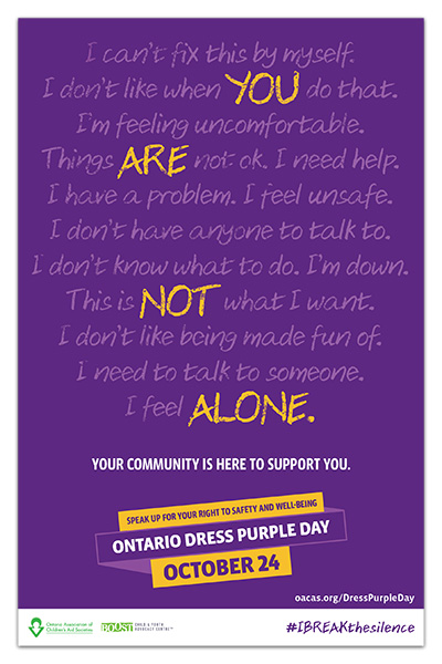 Dress Purple Day 2019 11x17 Poster