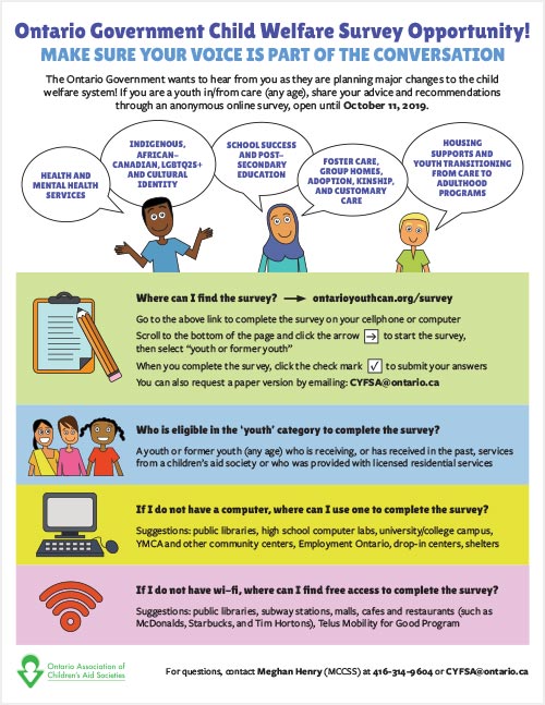 Child Welfare Survey Poster for Youth - click to download