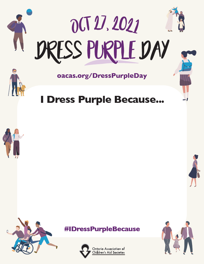 Dress Purple Day 2021 blank sign